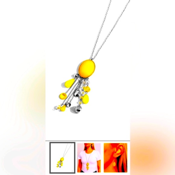 🔥💛🔥GORGEOUS❗️ PAPARAZZI “WHIMSICAL WISHES” YELLOW NECKLACE❗️ 🔥💛🔥 - Picture 3 of 5